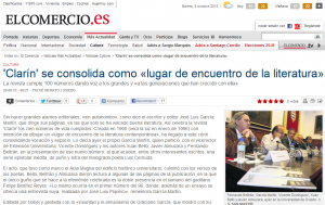 El Comercio: Clarín se consolida como lugar de encuentro de la literatura