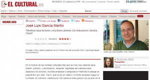 Entrevista a José Luis García Martín en El Cultural